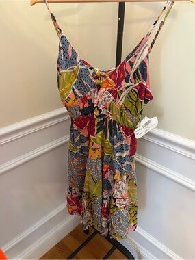 Angie Multicolor Floral Boho Mini Dress